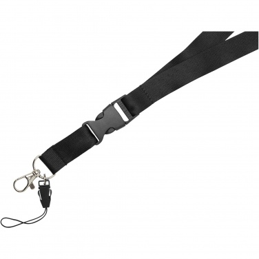 Logotrade Geschäftsgeschenke das Foto: Sagan Lanyard mit abnehmbarer Schnalle und Handyband