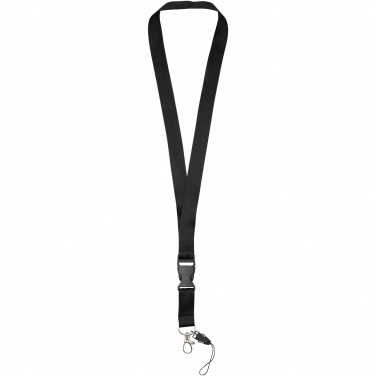 Logotrade Geschäftsgeschenke das Foto: Sagan Lanyard mit abnehmbarer Schnalle und Handyband