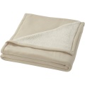 Springwood Decke aus weichem Fleece und Sherpa-Plaid, Cremefarben