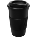 Americano® 350 ml Isolierbecher mit Schutzring, Durchgehend schwarz