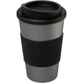 Americano® 350 ml Isolierbecher mit Schutzring, Silber / Tiefschwarz