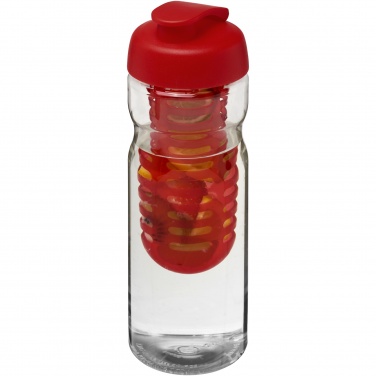 Logotrade Werbeartikel das Foto: H2O Active® Base 650 ml Sportflasche mit Klappdeckel und Infusor