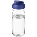 H2O Active® Pulse 600 ml Sportflasche mit Klappdeckel, Transparent / Blau