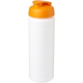 Baseline® Plus grip 750 ml Sportflasche mit Klappdeckel, Weiß / Orange