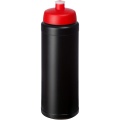 Baseline® Plus grip 750 ml Sportflasche mit Sportdeckel, Durchgehend schwarz / rot