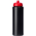 Baseline® Plus 750 ml Flasche mit Sportdeckel, Durchgehend schwarz / rot