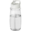 H2O Active® Pulse 600 ml Sportflasche mit Ausgussdeckel, Transparent / Weiß