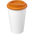 Americano® Eco 350 ml recycelter Becher, Weiß / Orange