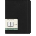 Moleskine Softcover 12 Monate Wochenkalender XL, Durchgehend schwarz