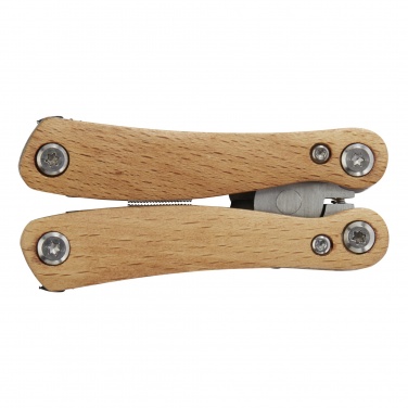 Logotrade Firmengeschenke das Foto: Anderson Mittelgroßes Multitool aus Holz mit 12 Funktionen