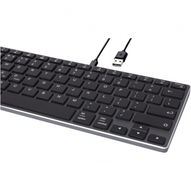 Logotrade Firmengeschenke das Foto: Hybrid Bluetooth Tastatur – QWERTY