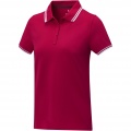 Amarago Polo mit abgesetztem Rand für Damen, Rot