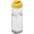 H2O Active® Base Tritan™ 650 ml Sportflasche mit Klappdeckel, Transparent klar / Gelb