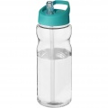 H2O Active® Base Tritan™ 650 ml Sportflasche mit Ausgussdeckel, Transparent klar / Aquablau