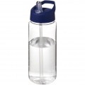 H2O Active® Octave Tritan™ 600 ml Sportflasche mit Ausgussdeckel, Transparent klar / Blau