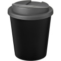 Americano® Espresso Eco 250 ml recycelter Isolierbecher mit auslaufsicherem Deckel , Einfarbig schwarz / grau