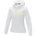 Sayan Kapuzenpullover mit halbem Reißverschluss für Damen, Weiß