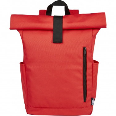 Logotrade Werbeartikel das Foto: Byron 15,6" GRS RPET Roll-Top Rucksack 18 L