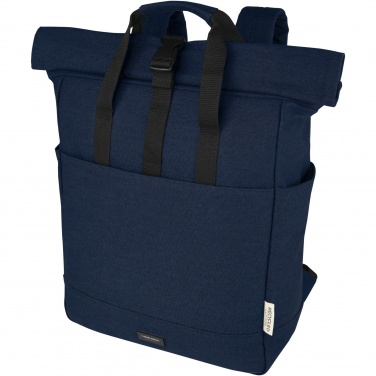 Logotrade werbemittel das Foto: Joey 15" GRS Rolltop Laptoprucksack aus recyceltem Canvas 15 L