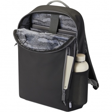 Logotrade Werbegeschenke das Foto: Aqua wasserabweisender 15" Laptop-Rucksack aus GRS Recyclingmaterial 21 L