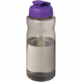 H2O Active® Eco Big Base 1L Sportflasche mit Klappdeckel , Anthrazit / Lila