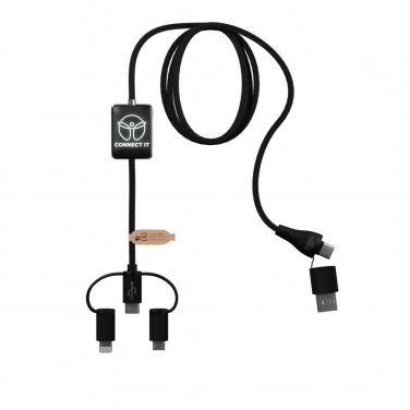 Logotrade Logogeschenke das Foto: SCX.design C48 CarPlay 5-in-1 Ladekabel mit Leuchtlogo