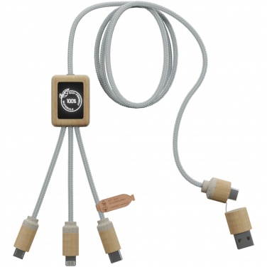 Logotrade Werbeartikel das Foto: SCX.design C49 5-in-1 Ladekabel mit Leuchtlogo