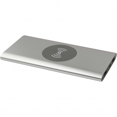 Logotrade Werbegeschenke das Foto: Juice 8000 mAh Typ-C kabellose Powerbank aus recyceltem Aluminium