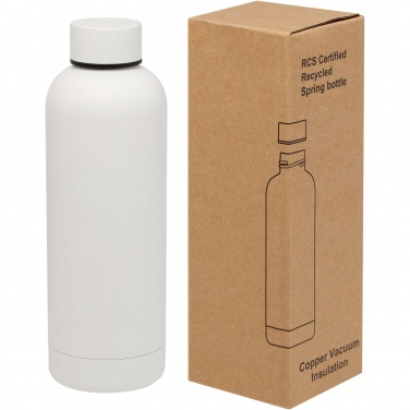 Logotrade Werbeartikel das Foto: Spring 500 ml RCS-zertifizierte Kupfer-Vakuum Isolierflasche aus recyceltem Edelstahl