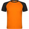 Indianapolis Sport T-Shirt für Kinder, Fluororange / Tiefschwarz