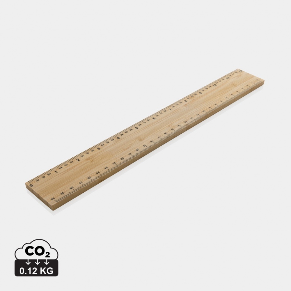 : Timberson extra dickes 30cm doppelseitiges Bambuslineal