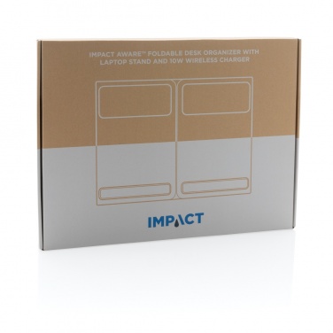 Logotrade Werbeartikel das Foto: Impact AWARE RPET faltbare Desk-Organizer mit Laptop-Ständer