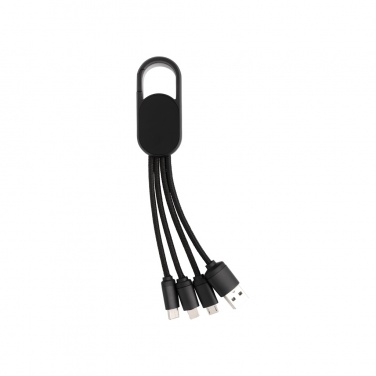 Logotrade Werbegeschenke das Foto: 4-in-1 Kabel mit Karabiner-Clip