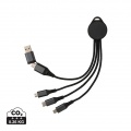 Terra 6-in-1-Ladekabel aus RCS recyceltem Aluminium, grau