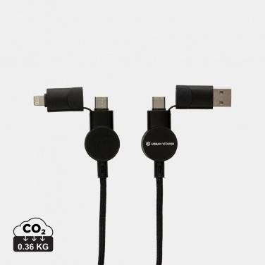 Logotrade Werbeartikel das Foto: Oakland RCS rKunststoff 1,2m 6-in-1 Fast-Charging 45W Kabel