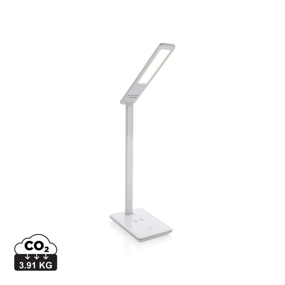 Logotrade Firmengeschenke das Foto: 5W Wireless Charging Schreibtischlampe