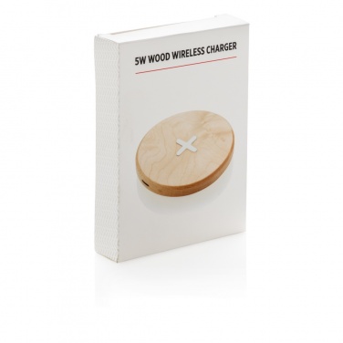 Logotrade Werbeartikel das Foto: 5W Wirless-Charger aus Holz