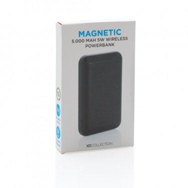 Logotrade Geschäftsgeschenke das Foto: Magnetische 5.000 mAh Wireless Powerbank