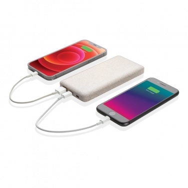 Logotrade Firmengeschenke das Foto: 10.000 mAh Weizenstroh Powerbank