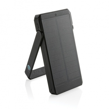 Logotrade Firmengeschenke das Foto: Skywave 10000mAh Solarpowerbank aus RCS recycelt. Kunststoff