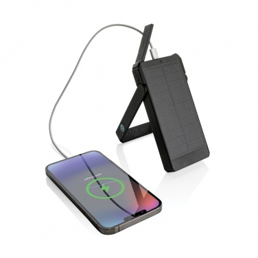 Logotrade Werbeartikel das Foto: Skywave 10000mAh Solarpowerbank aus RCS recycelt. Kunststoff