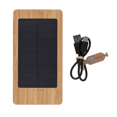 Logotrade Firmengeschenke das Foto: Sunwick 10.000mah Bambus Solar Powerbank