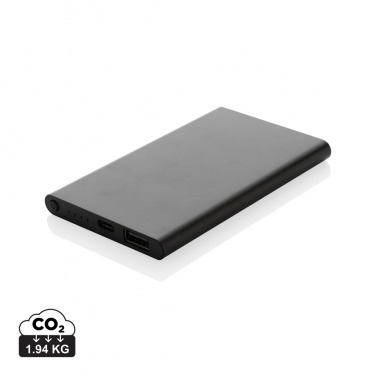 Logotrade Werbeartikel das Foto: 4.000mAh Type-C Powerbank aus RCS recyeltem ABS & Aluminium