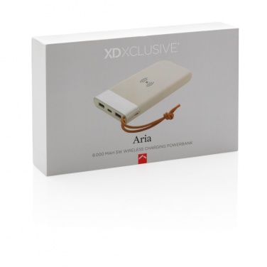 Logotrade Logogeschenke das Foto: Aria 8.000 mAh 5W Wireless Charging Powerbank