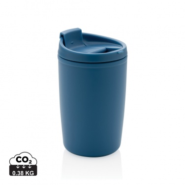 : GRS recycelter PP-Becher mit Flip-Deckel