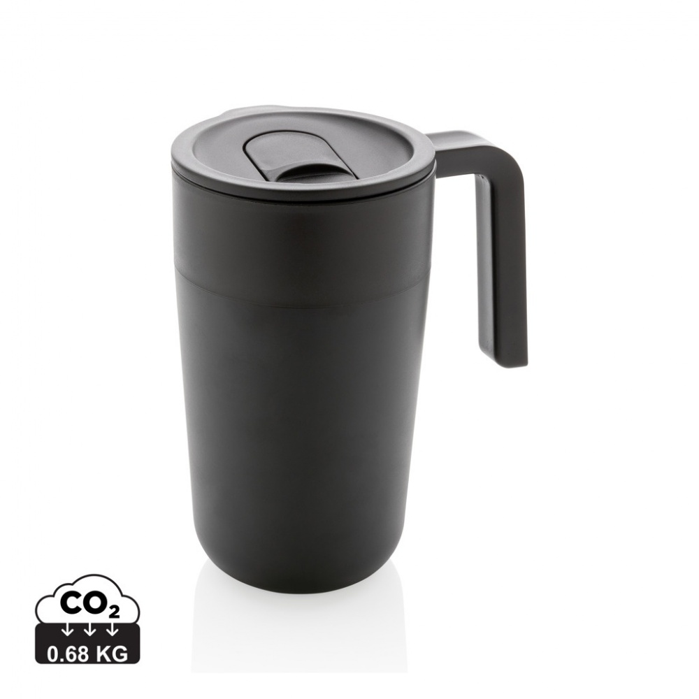 Logotrade Geschäftsgeschenke das Foto: GRS recycelte PP und Stainless Steel Tasse mit Griff