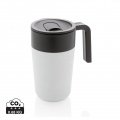 GRS recycelte PP und Stainless Steel Tasse mit Griff, Weiß