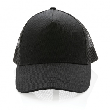 Logotrade Logogeschenke das Foto: Impact AWARE™ 190gr Brushed rCotton 5 Panel Trucker-Cap