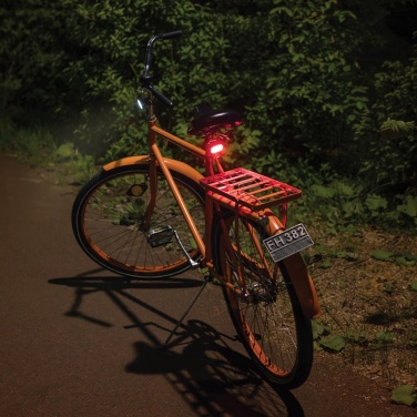 Logotrade Werbeartikel das Foto: Lumino USB Fahrradlicht-Set aus RCS recyceltem Kunststoff