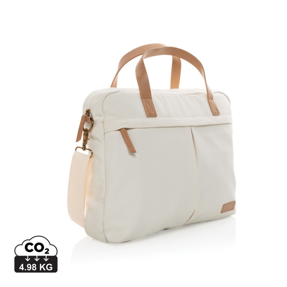 Logotrade Werbeartikel das Foto: Impact AWARE™ 16 oz. rCanvas Laptop-Tasche